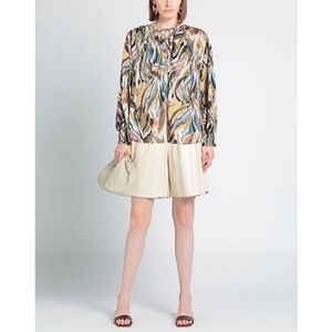 New Anthropologie Hutch Zebra Stripe Ruffle Trim Top Size XS